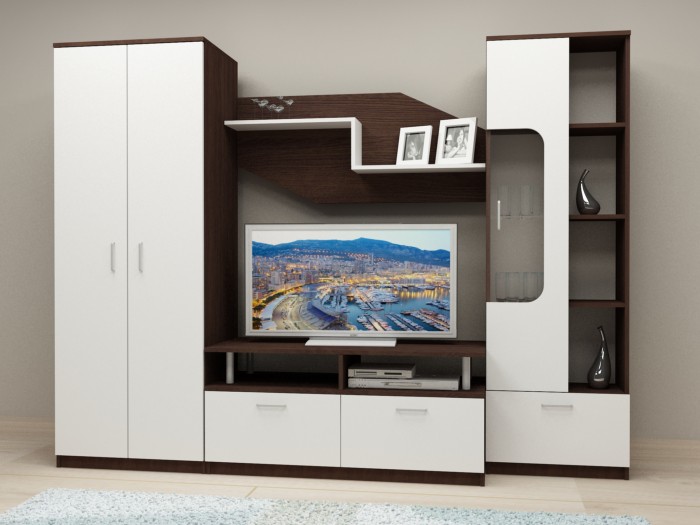 Секция Мираж (венге/бяло)